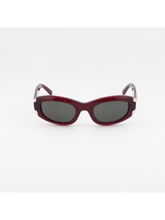 MCM MW0006 69A Sunglasses Bordeaux Oval Frame, Brown Lenses main image 8